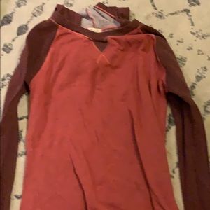 Long sweater dress with hood